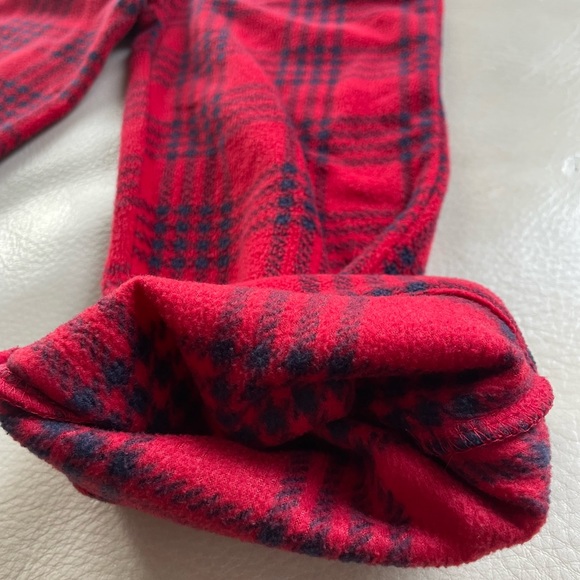 4/$20💥4 Fleece Pajama Pants, Wide Leg, Soft & Cozy, Red & Blue Plaid, Pull-On - Picture 3 of 6